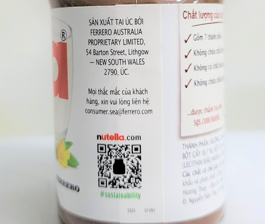 [Hộp (nhựa) nhỏ 200g] BƠ HẠT PHỈ PHẾT CACAO [Australia] NUTELLA Hazelnut Spread with Cocoa