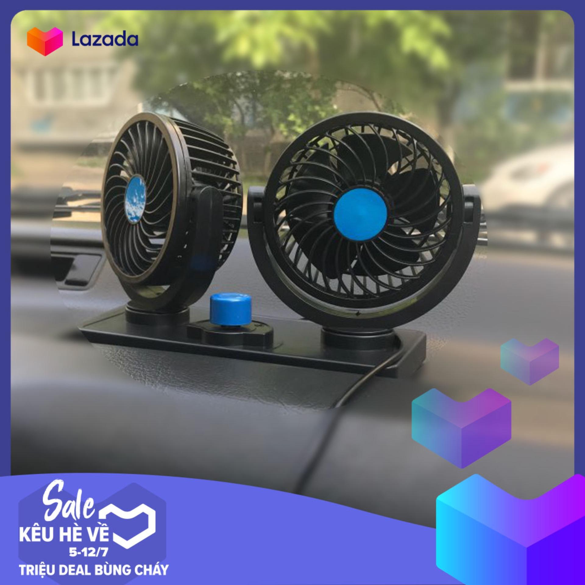 Quạt mini 24V 360° làm mát trên ô tô