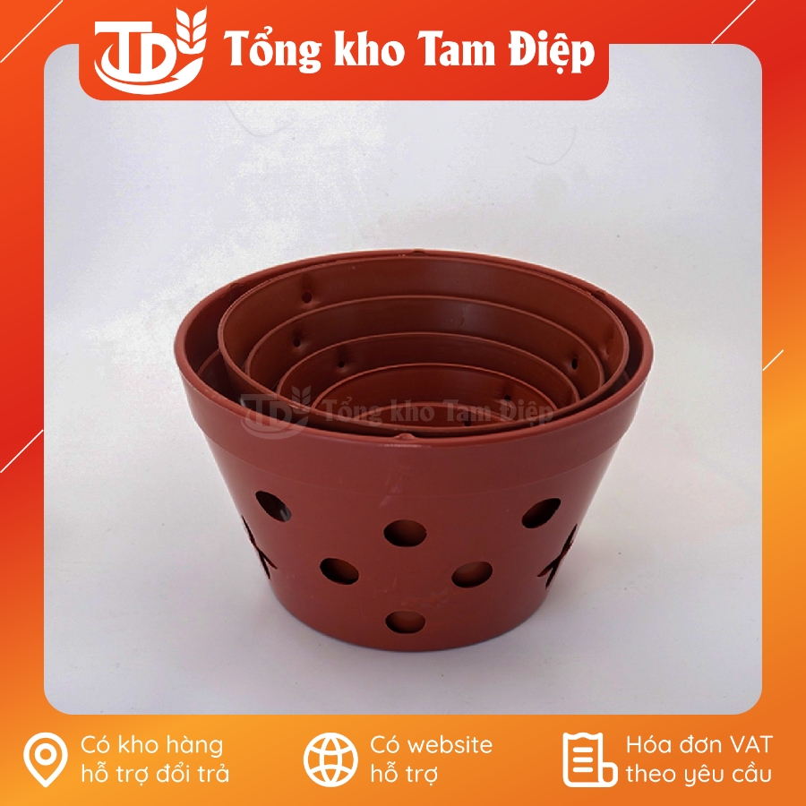 Chậu nhựa giả gốm tổ ong đủ size
