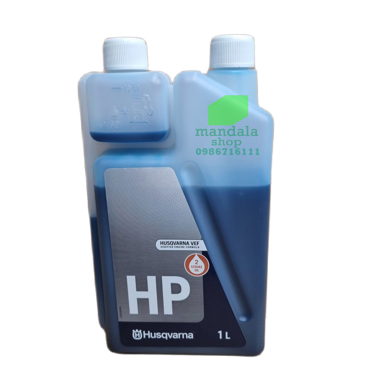 Dầu nhớt 2 thì thụy điển husqvarna hp, dung tích 1 lít dùng pha với xăng cho máy cưa, máy cắt cỏ, động cơ 2 thì