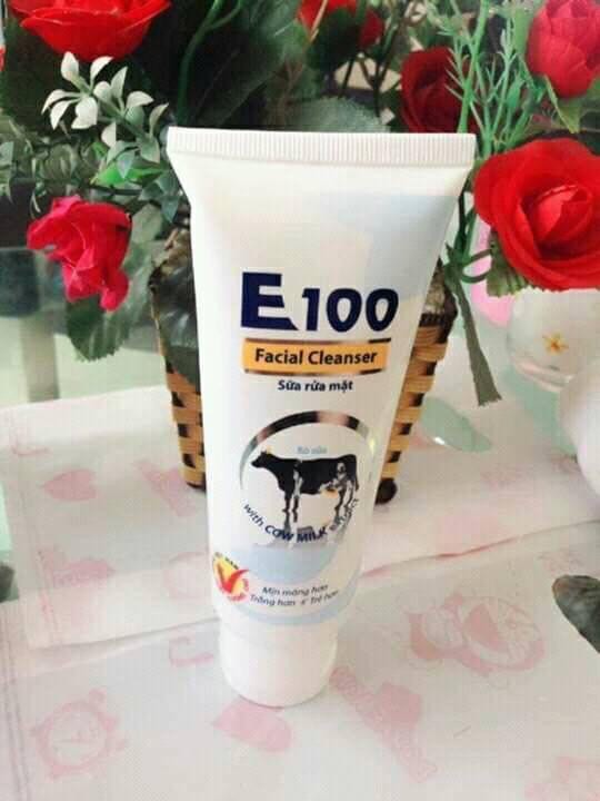 Sữa rửa mặt E100 sữa bò 80ml ,Sữa Bò