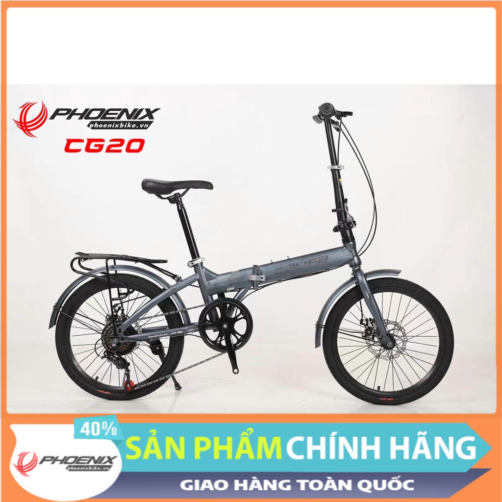 Xe đạp gấp 20 inch Califa CG20 6 tốc độ 2024
