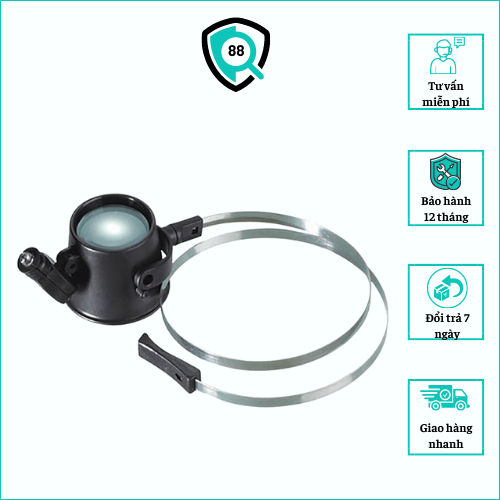 Kính lúp độ phóng đại 15x có đèn kèm dây đeo v3