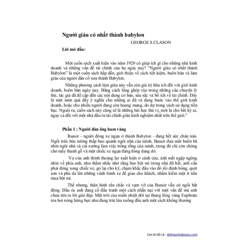 Sách Người Giàu Có Thành Babylon