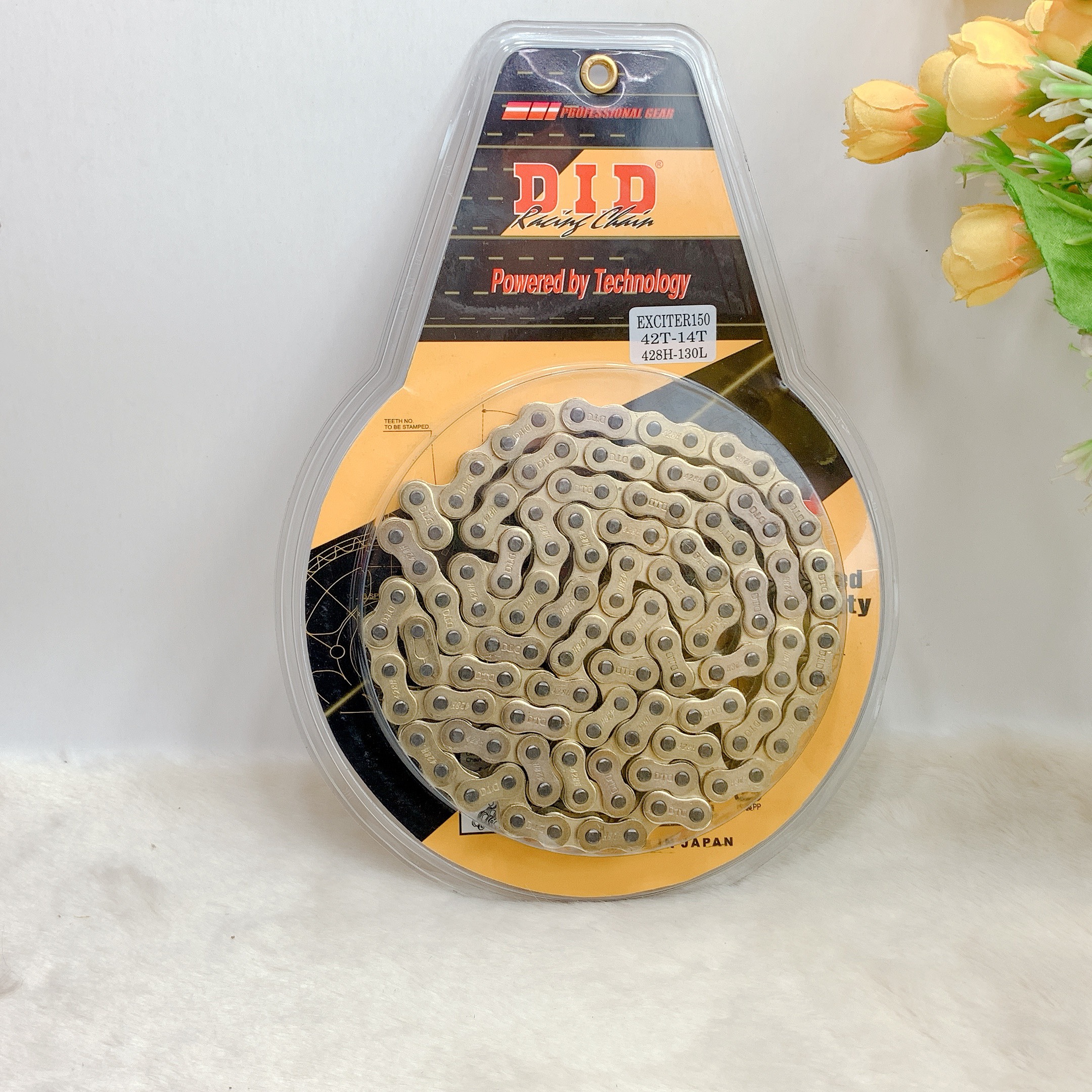Nguyên bộ nhông sên dĩa did vàng vĩ: exciter 150, exciter 135, sirius , jupiter, wave lớn, rs,winner ,