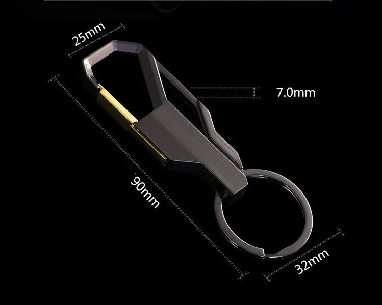 Móc khóa xe máy ô tô đẹp chất liệu inox chốt cài lưng quần thời trang