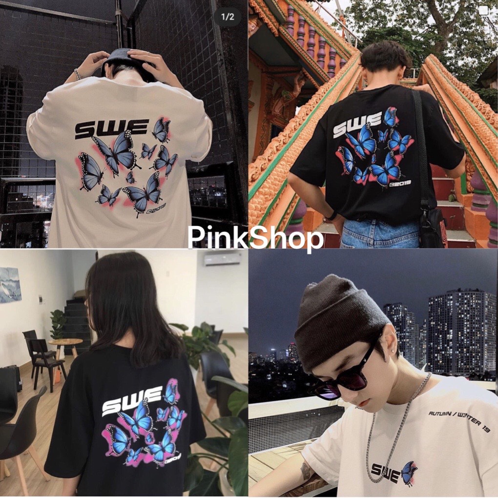 ÁO THUN NAM NỮ SWE.MTP TRẮNG ĐEN IN 3D ĐẸP HÚT HỒN HOT TREND PINK SHOP