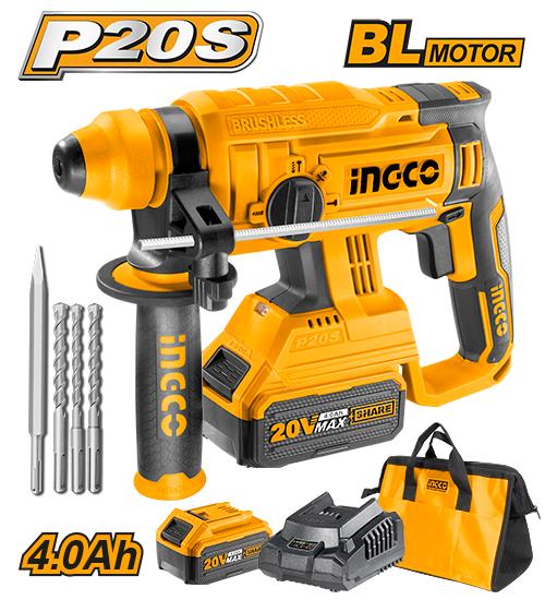 Máy khoan đục bê tông dùng pin lithium-ion 20v ingco crhli22012