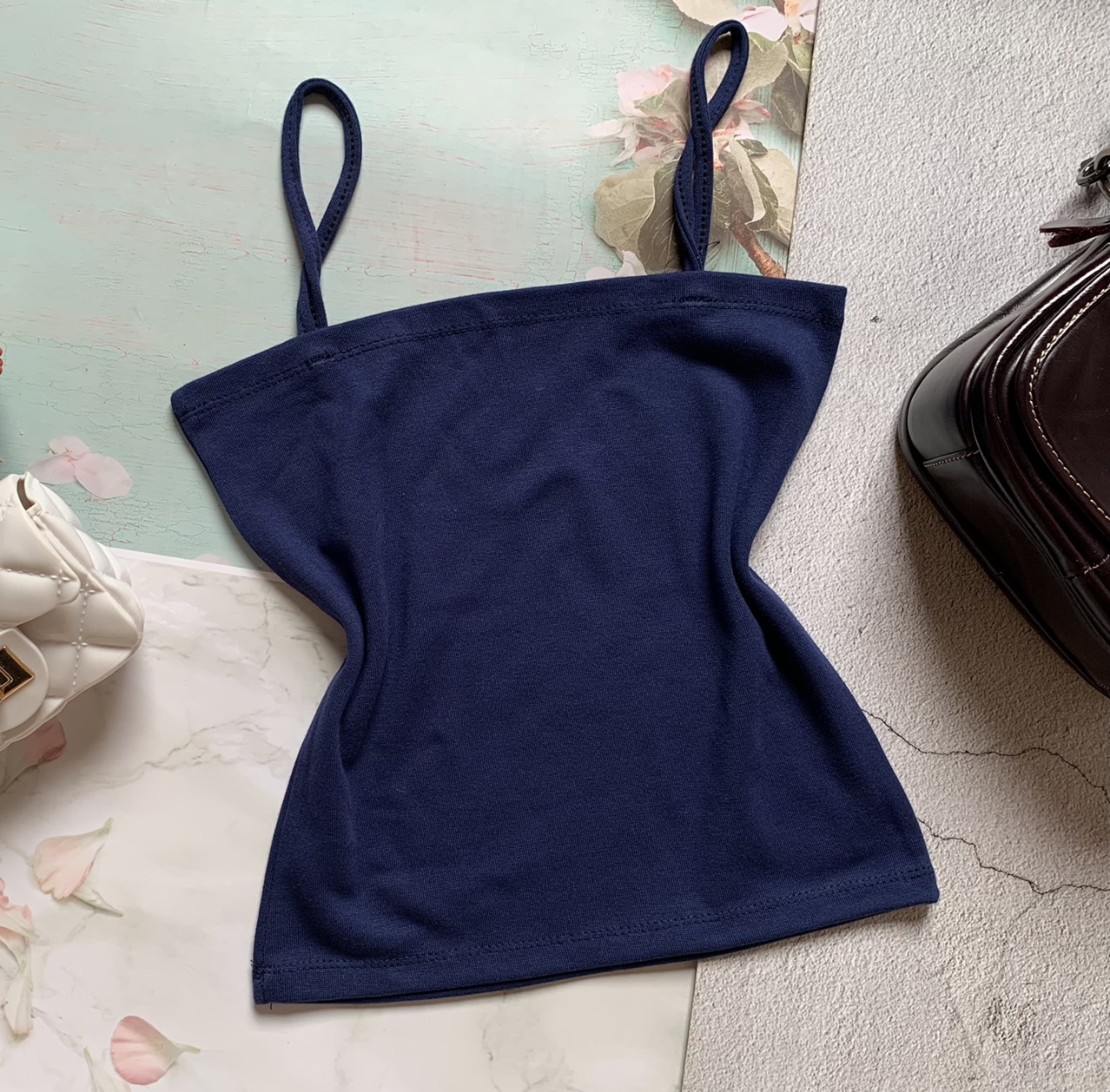 Áo 2 dây croptop áo hai dây dáng ôm dây bản to chất liệu cotton mịn mát