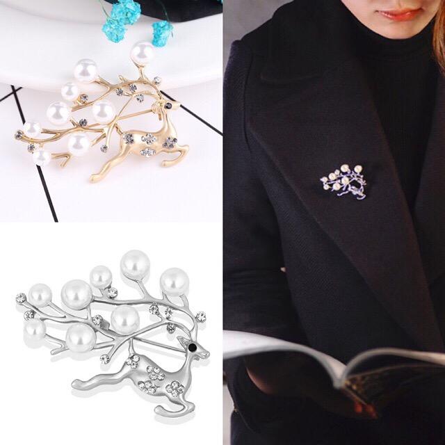 Cài áo hình hươu sao đính hạt(CATQE.AH,5.E5)
