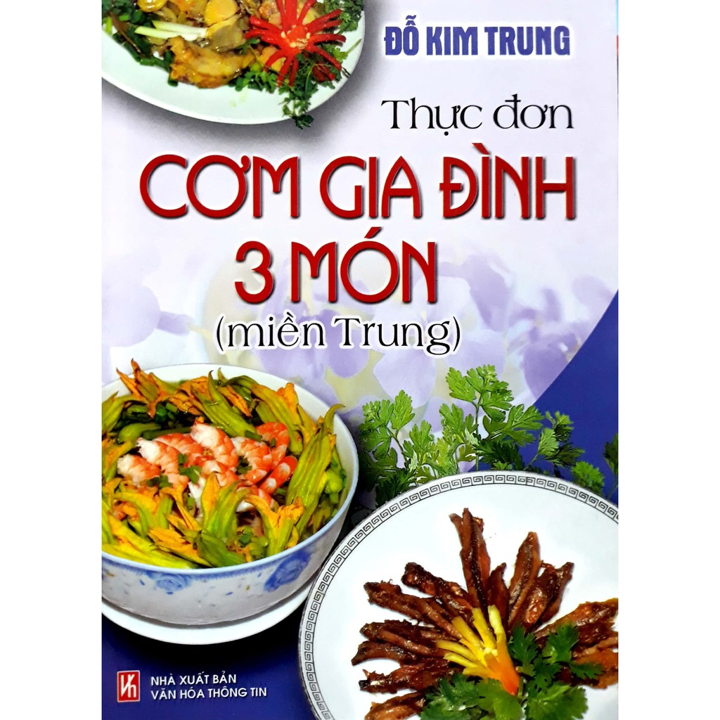Sách - thực đơn cơm gia đình 3 món miền trung