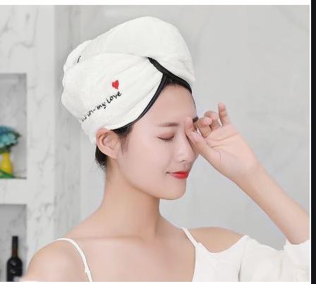 [HCM]Khăn Quấn Tóc Mũ Trùm Đầu Giúp Tóc Khô Nhanh