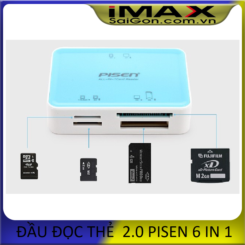 [HCM]ĐẦU ĐỌC THẺ ĐA NĂNG 2.0 PISEN 6 IN 1