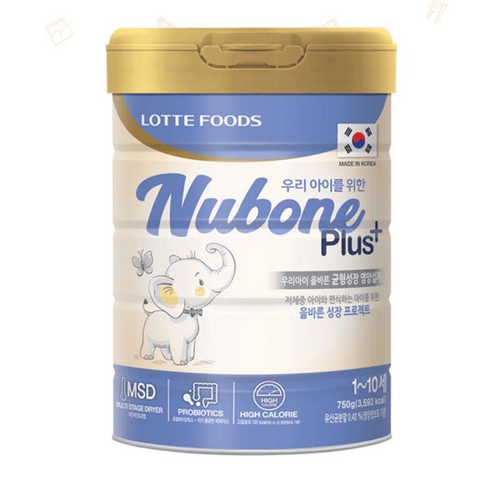 Combo 3 lon sữa bột Nubone Step 1,2, Plus nhập khẩu hàn quốc lon 750g