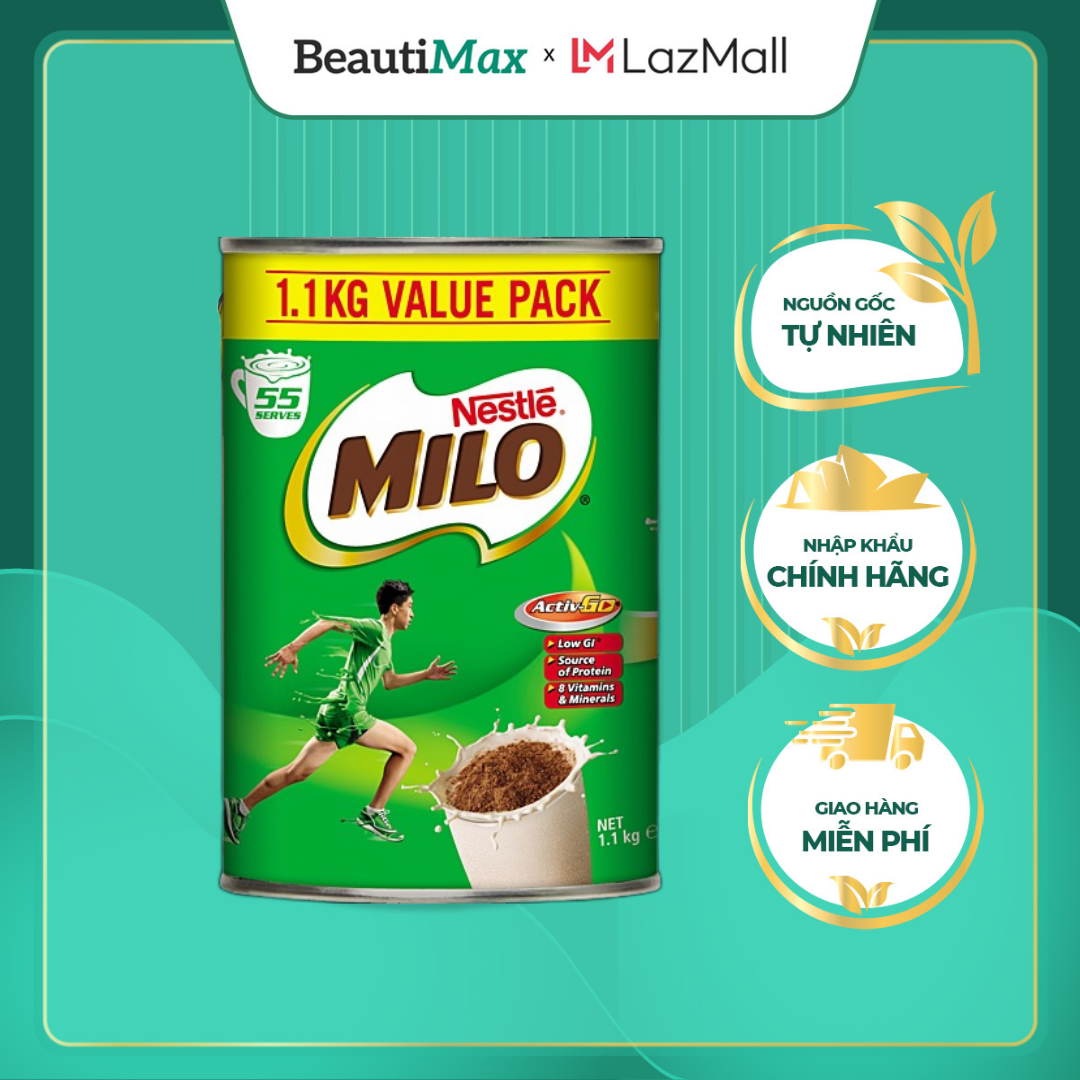 Sữa nestle milo Úc bổ sung dinh dưỡng cho bé phát triển hộp 1.1kg Healthy Care BeautiMax