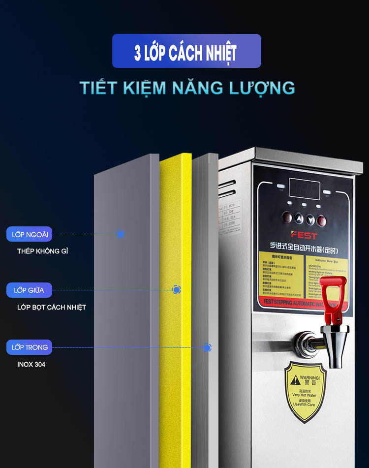 Máy Đun Nước Nóng Tự Động Fest RC-10