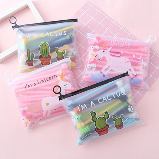 Set 10 Bút Nước Hoạt Hình Siêu Cute (màu đen)