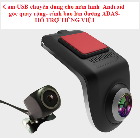 Camera hành trình trước sau USB kết nối với đầu android