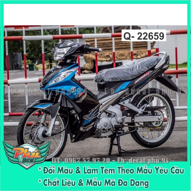 Tem rời exciter 2006 đến 2010 xanh đen.