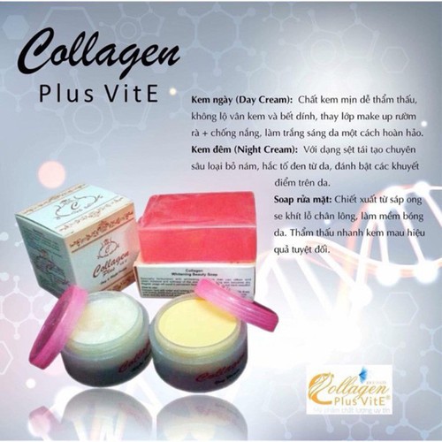 Set Kem Collagen Plus Vit E Cao Cấp