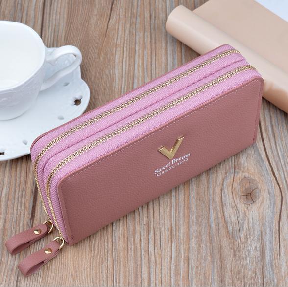 VÍ CẦM TAY , BÓP NỮ 2 KHÓA Daisy V - 92