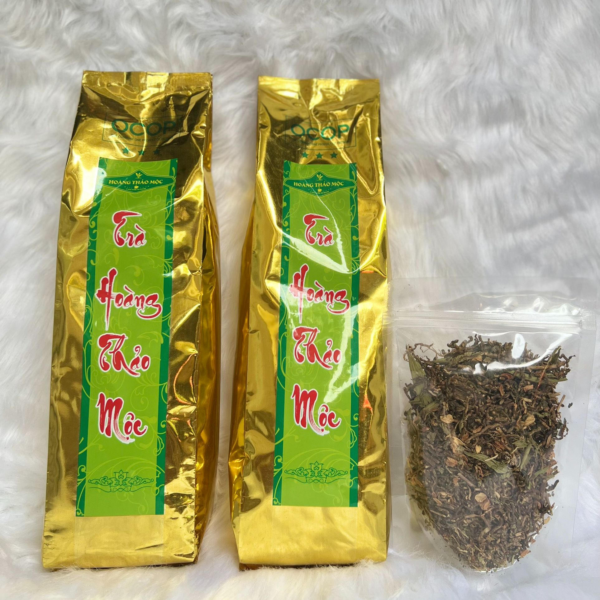 2 trà Hoàng Thảo Mộc gói 500G