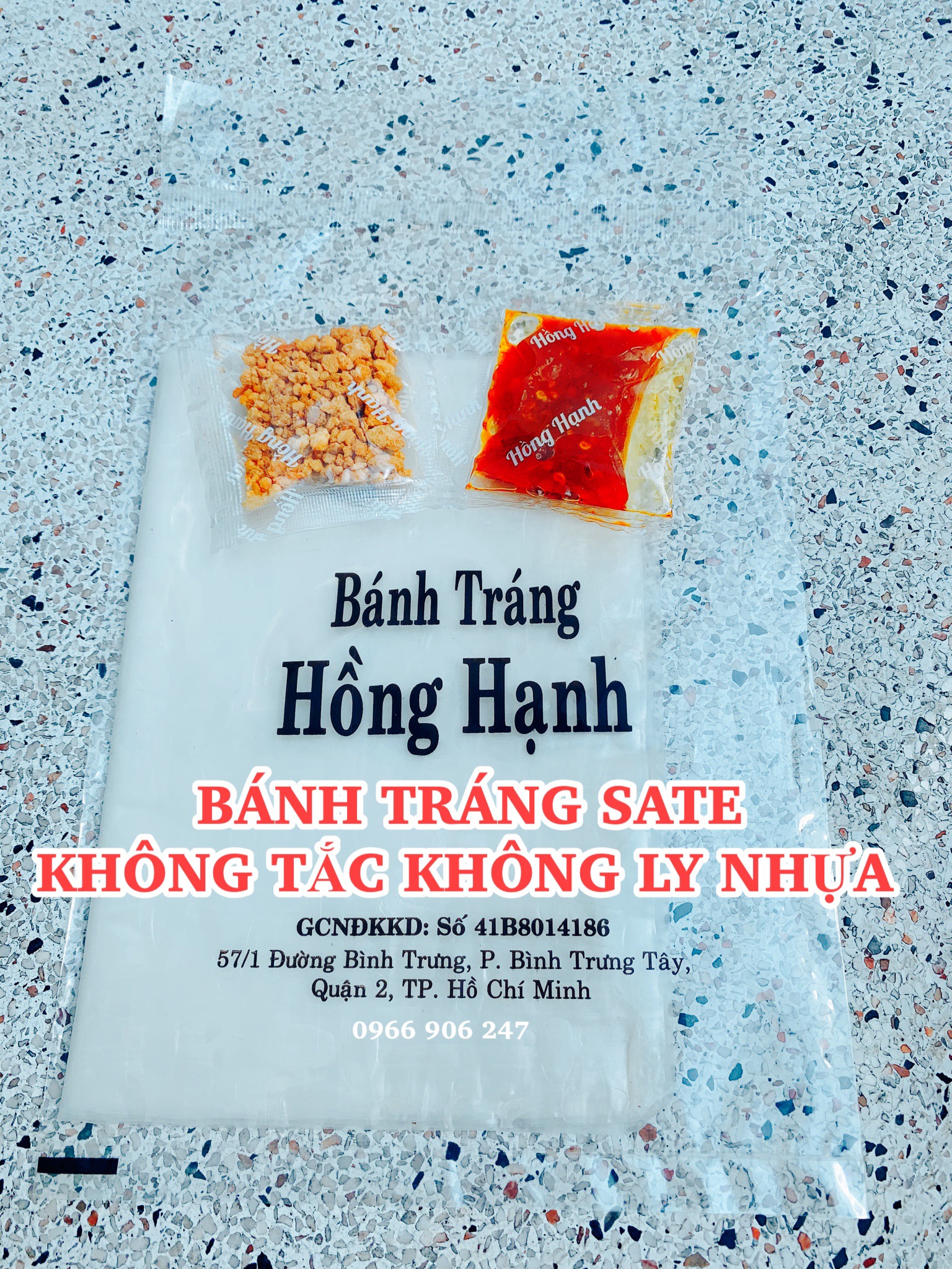 Combo 10bịch Bánh Tráng Hồng Hạnh sate muối tắc