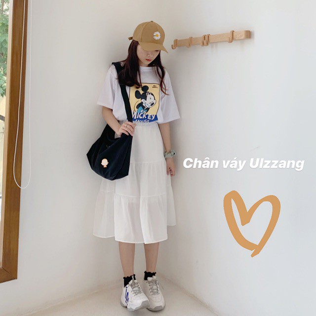 {EVACICI}Chân váy voan tầng 2 lớp