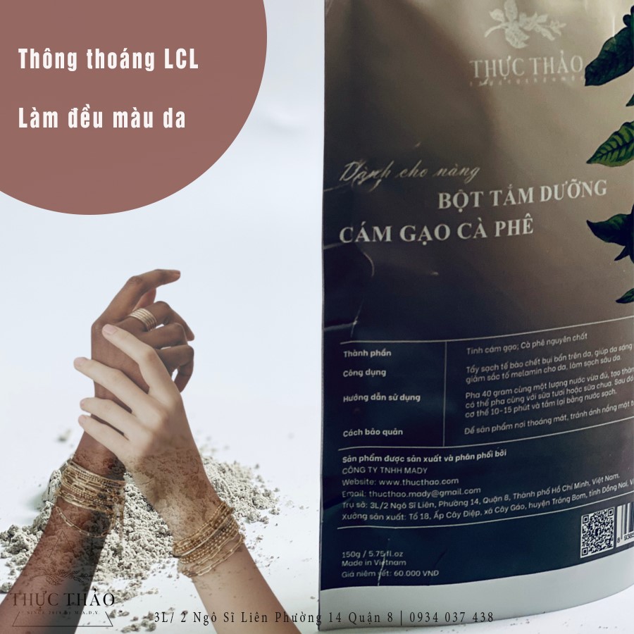 [HCM]BỘT TẮM DƯỠNG CÁM GẠO CÀ PHÊ