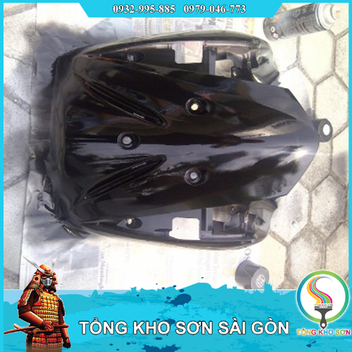 Combo chai sơn xịt samurai đen bóng 109 sơn đen bóng