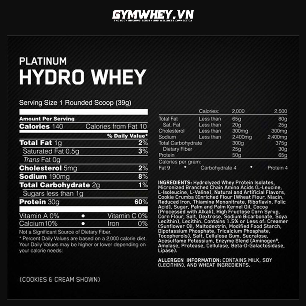 Thực Phẩm Bổ Sung ON Platinum Hydrowhey 3.5lb