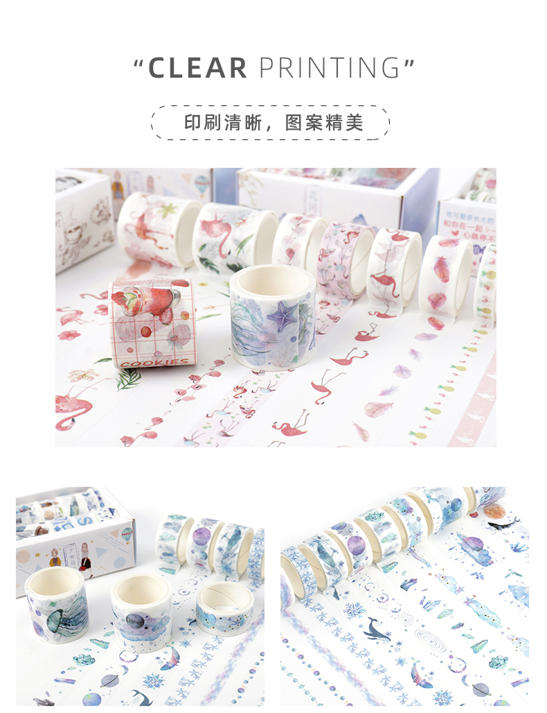 SET 10 CUỘN BĂNG DÍNH WASHI TRANG TRÍ