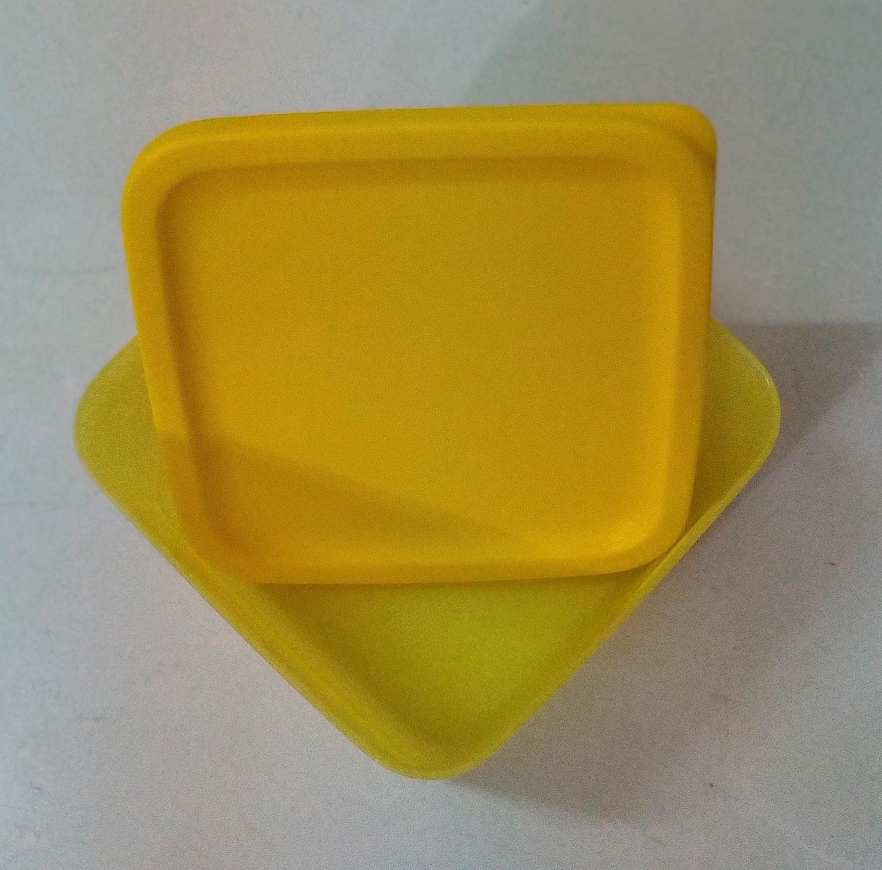 Hộp bảo quản thực phẩm Tupperware SQUARE ROUND USA (bộ 4 cái) nhập khẩu 650 ml