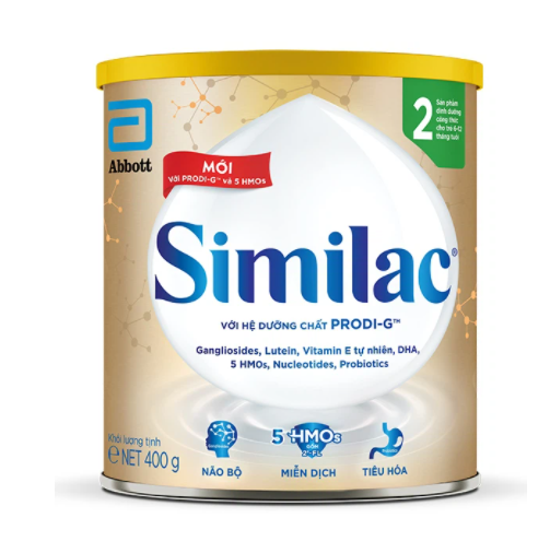 [Date 5.2025] Sữa Similac 5G số 2 lon 400g cho bé 6-12 tháng tuổi