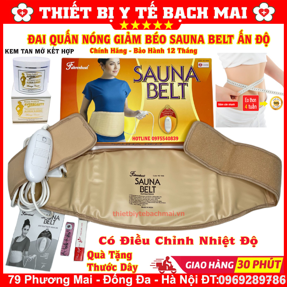 Đai Quấn Nóng Giảm Mỡ Bụng Sauna Belt [ Ấn Độ Bảo Hành 01 Năm Đổi Mới]
