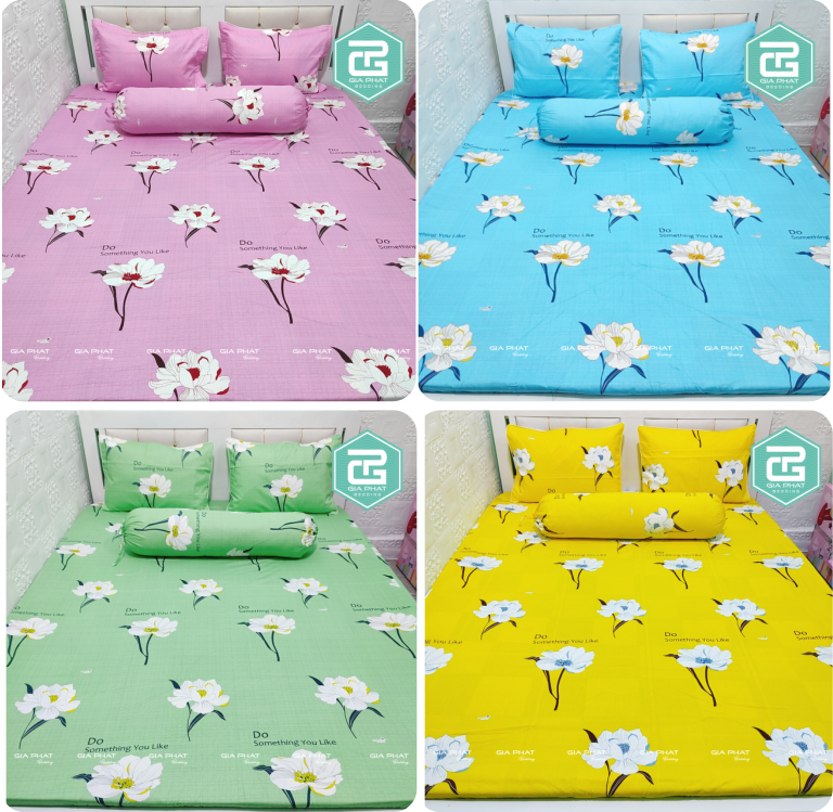 Ga Giường Cotton 100% cao cấp (không áo gối inbox chọn mẫu) đủ kích thước