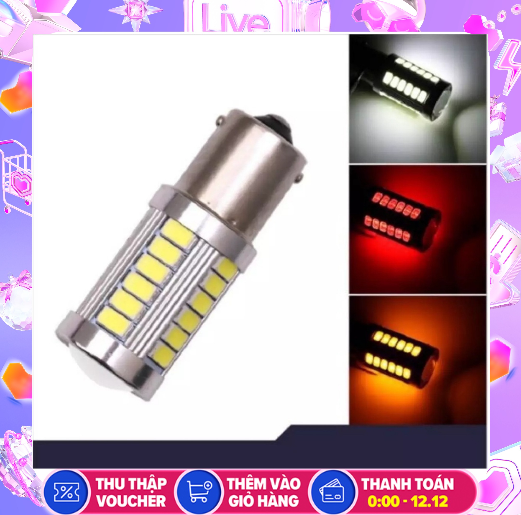 (Freeship) Đèn hậu nháy 33 tim cho các dòng xe máy-Đèn led hậu siêu sáng- chớp nháy cực mạnh - CHỢ TRỜI ONLINE-DH33B