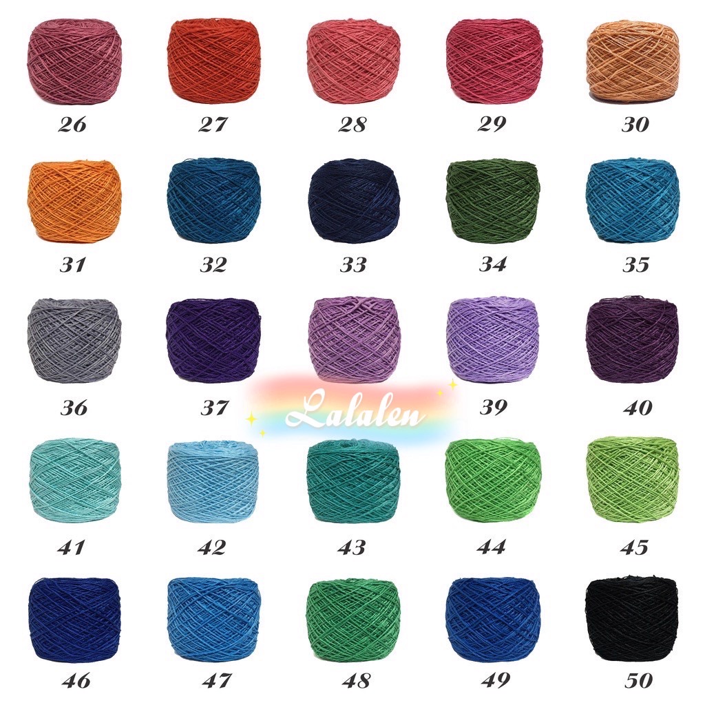 Sợi Cotton Việt Nam Cuộn 100gr (Mã 01-50)