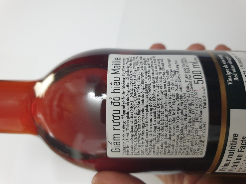 Marelle red wine vinegar 500ml/French import bottle