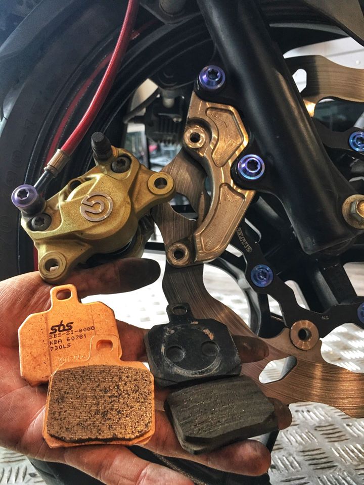 [Motoworld Phân Phối] Bố Thắng Heo Brembo 2Pis Đối Xứng SBS 730LS