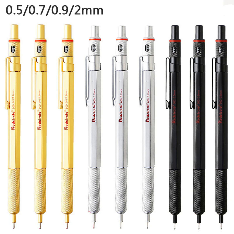 Redcircle cơ khí bút chì vẽ phác thảo Bút chì 0.5 0.7 2.0mm chì tự động bút chì potloden vulpotlood trường nguồn cung cấp nghệ thuật