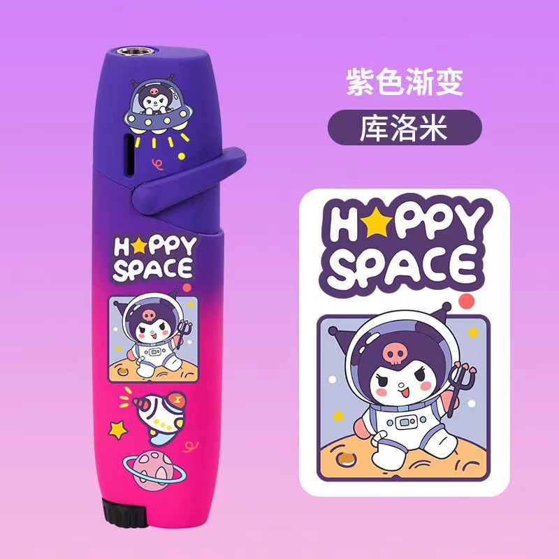 Bật lửa hoạt hình dễ thương ngọn lửa màu tím