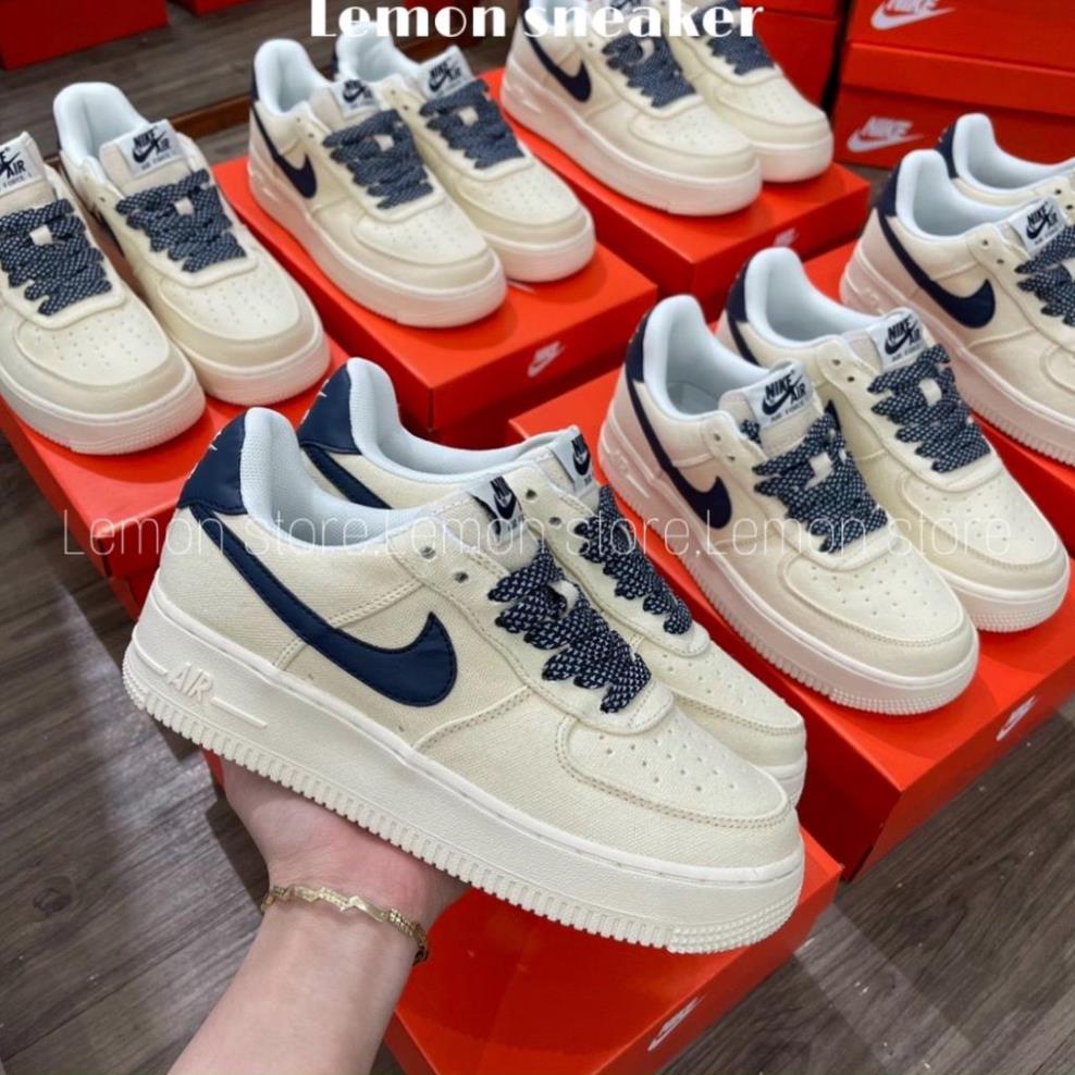 Giày Air Force 1 Canvas Navy Giày thể thao AF1 vải canvas vệt xanh navy ...