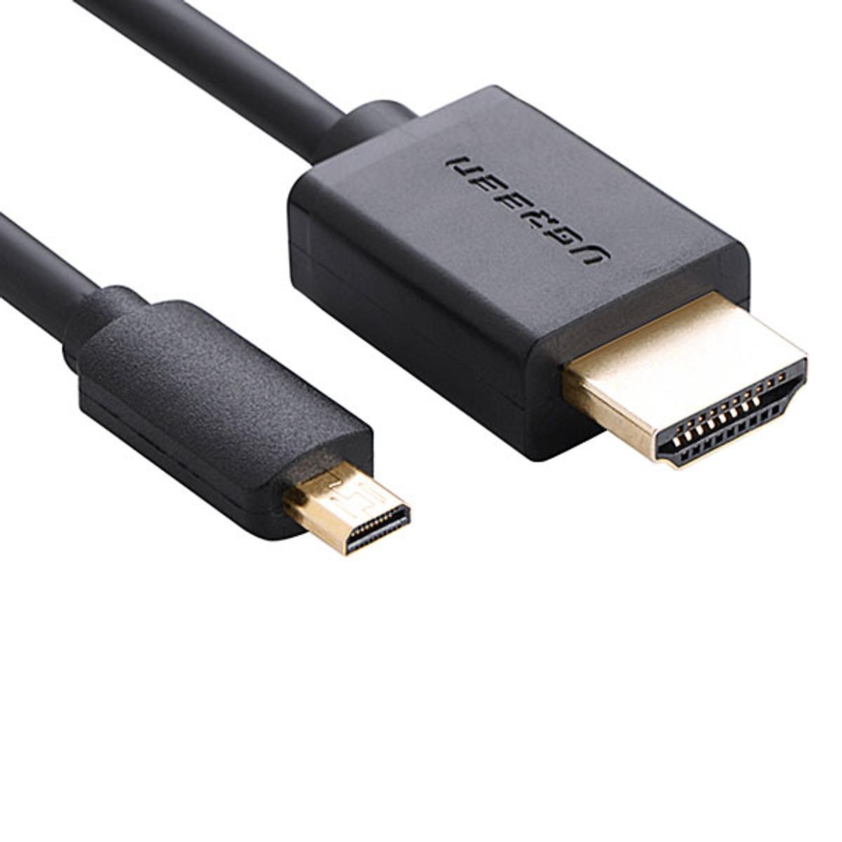 Cáp chuyển đổi tín hiệu Micro HDMI sang HDMI Ugreen 30102 (dài 1.5m) Chính Hãng
