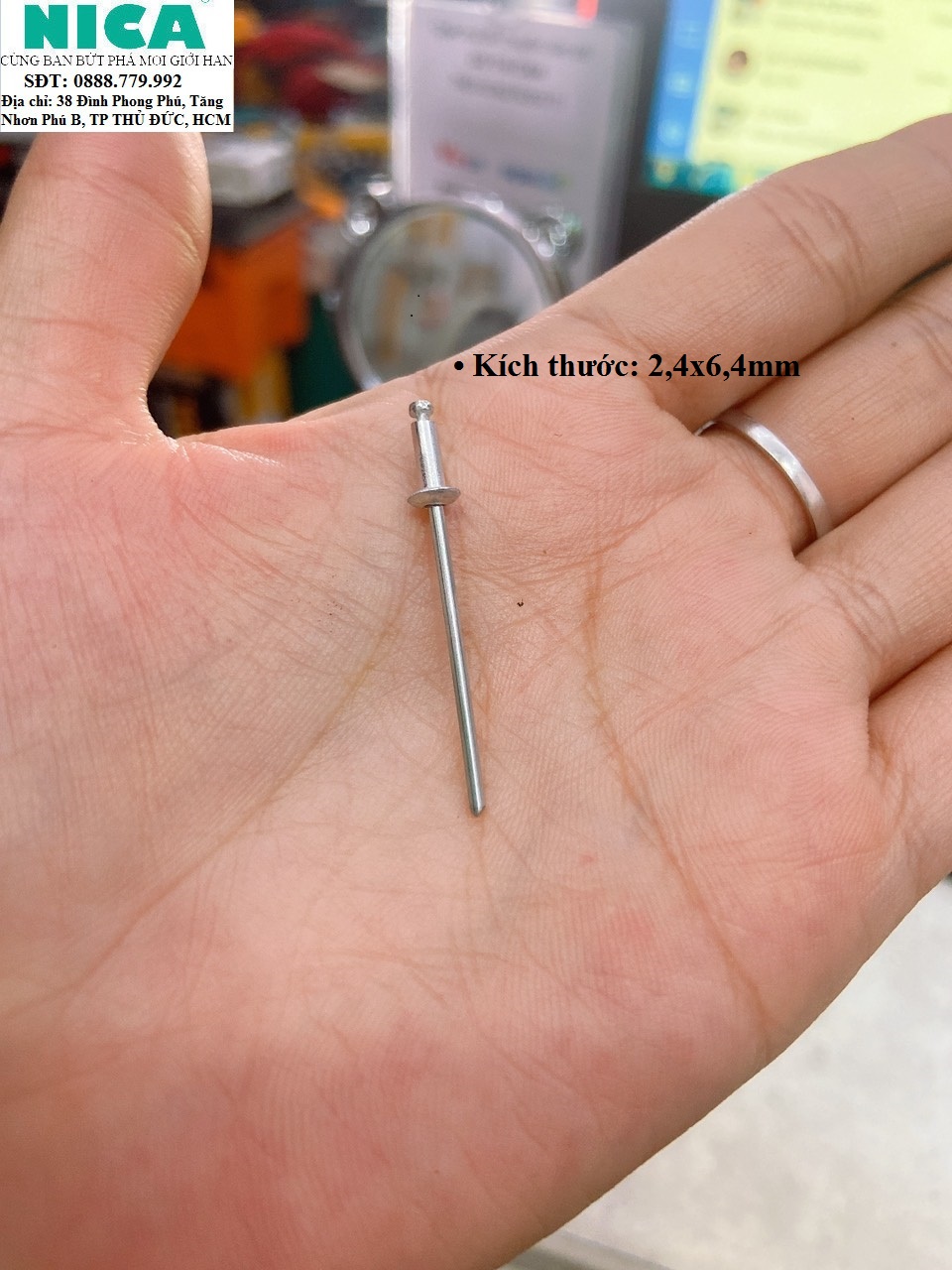 BỌC 50 ĐINH RIVE 2.4x6.4mm tolsen 43005