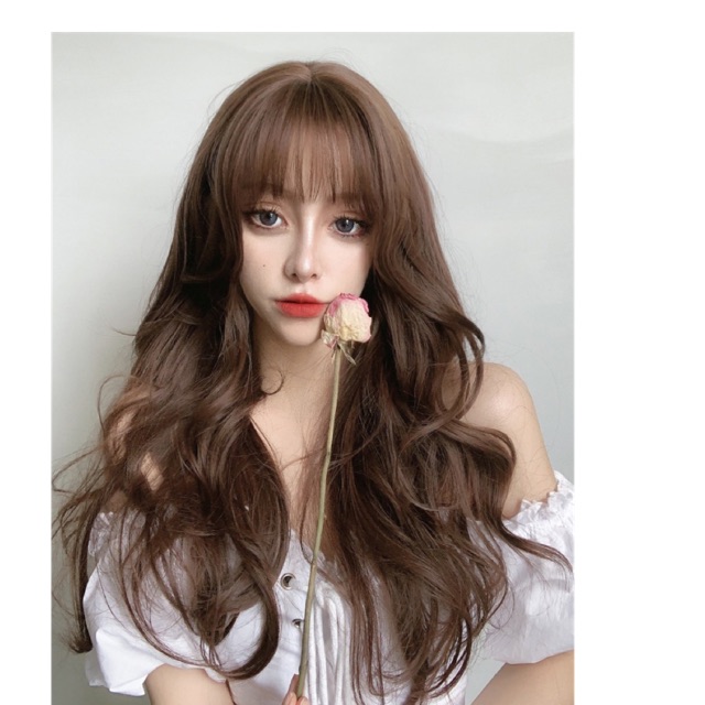 Tóc giả nguyên đầu xoăn dợn hàn quốc ❤️FREESHIP❤️QS-143
