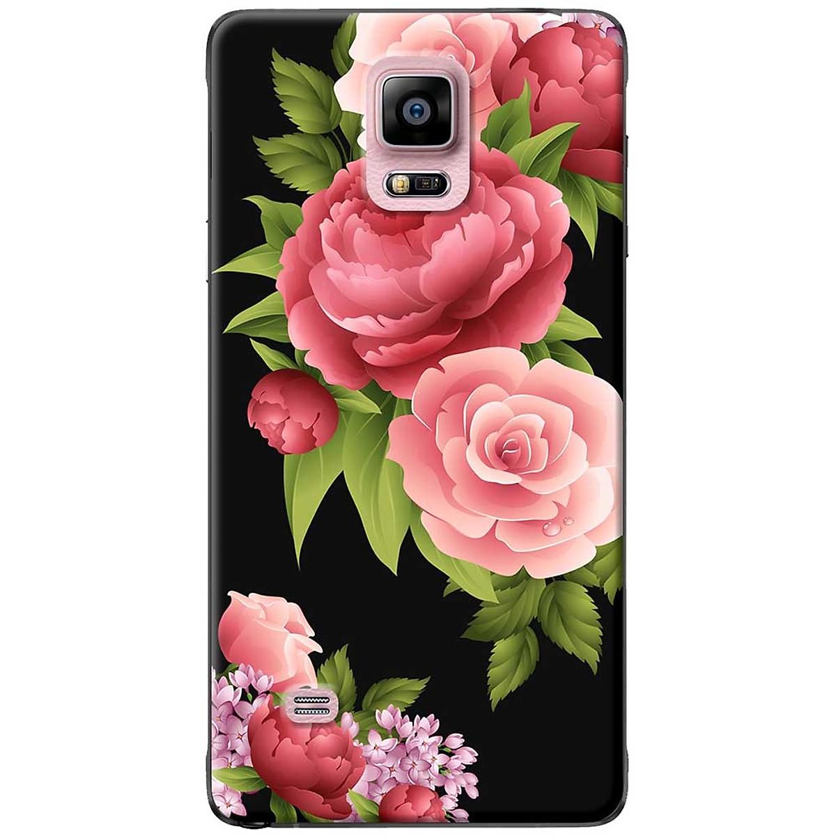 [HCM]Ốp lưng  dành cho Samsung Galaxy Note 4 mẫu Hoa hồng đỏ nền đen