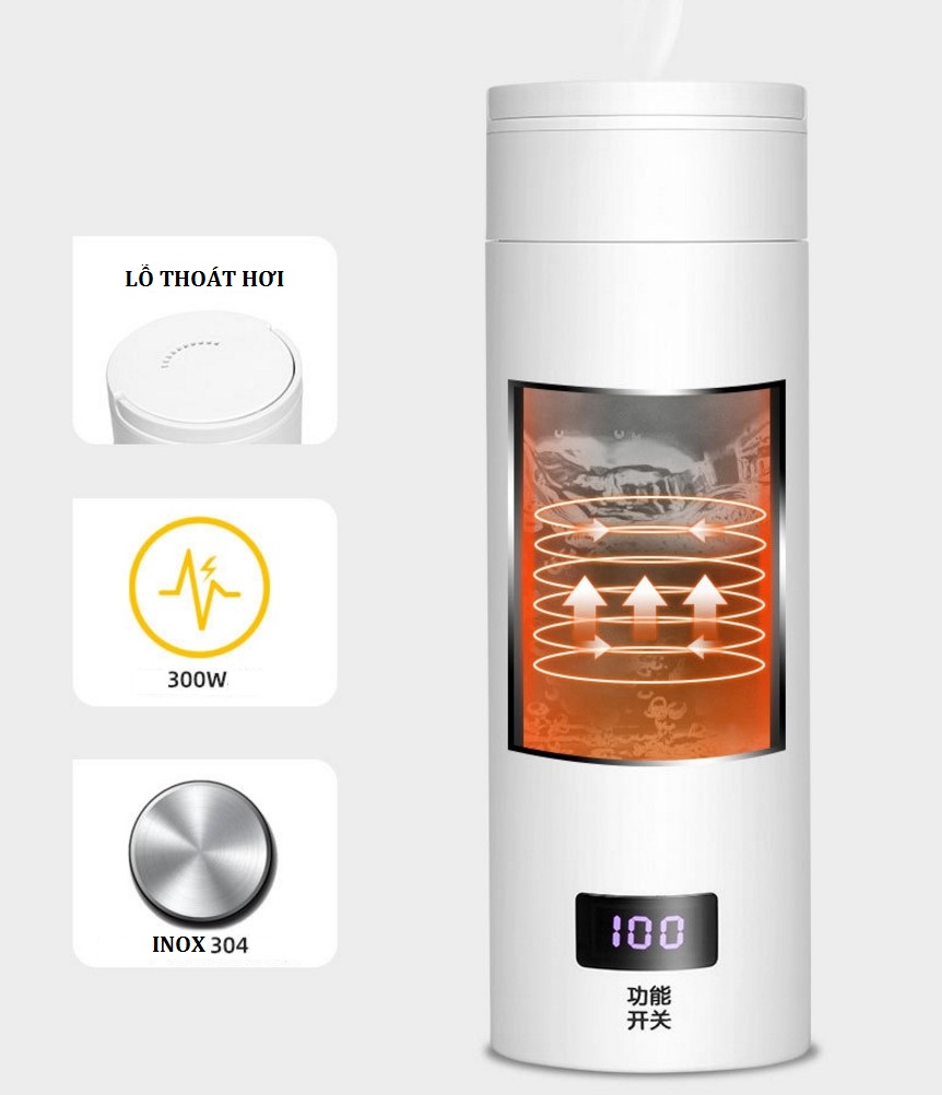 Bình đun nước siêu tốc mini du lịch đa năng 450ml