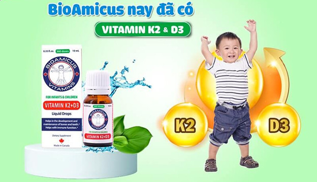 BioAmicus Vitamin D3K2MK7 10ml chính hãng- 08TGSS