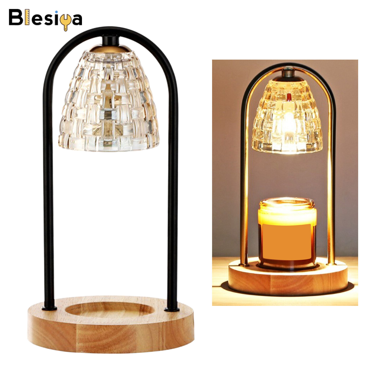Blesiya Candle Warmer Wax Melt Fragrance Lamp Aroma Burner Night Light